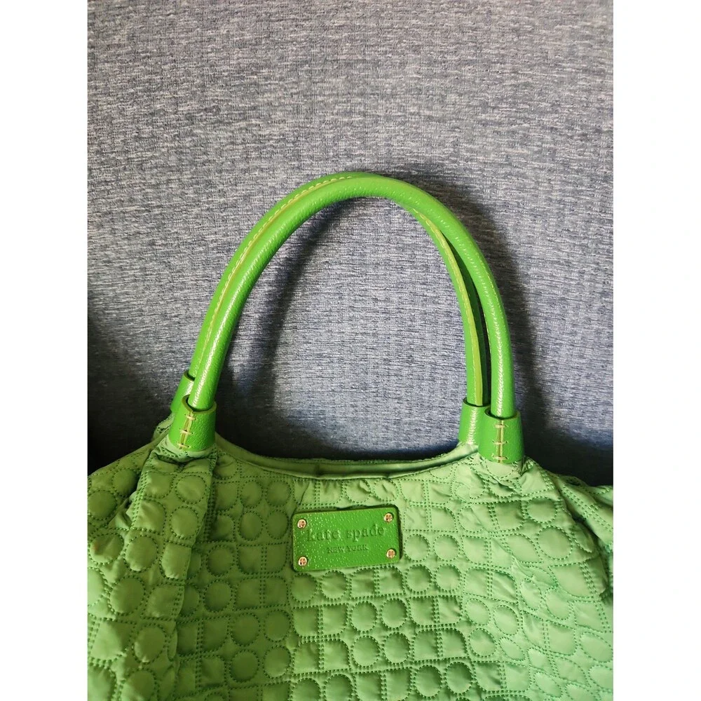 Kate Spade Green Quilted Shoulder Bag